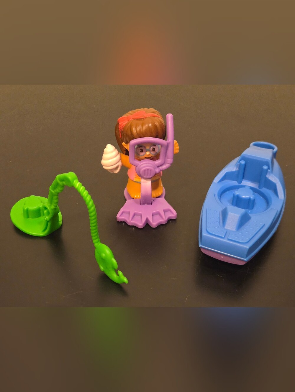 Little People Mia Holding Shell Scuba Gear  Travel Together Friend Ship Boat